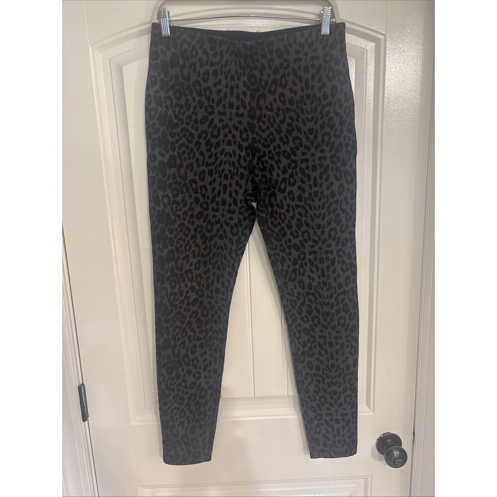 Boston Proper Grey and Black Cheetah Print Leggings-M
